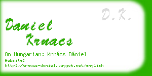 daniel krnacs business card