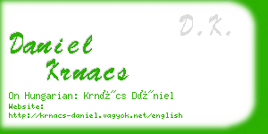 daniel krnacs business card